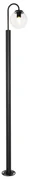 Llanternă modernă neagră cu sticlă transparentă 200 cm IP44 - Sfera