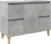 vidaXL Dulap de chiuvetă, gri beton, 80x33x60 cm, lemn prelucrat