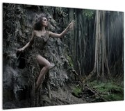 Tablou pe sticlă - Zâna pădurii (70x50 cm)