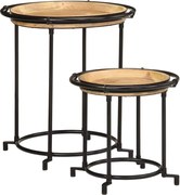 vidaXL Set masă laterală 2 piese din lemn masiv de mango