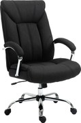 Vinsetto Fotoliu de birou, scaun de birou ergonomic, înălțime reglabilă, spătar înalt, funcție de înclinare, 65x78x118cm, negru | Aosom Romania