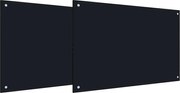 vidaXL Panou de bucătărie 2 pcs Negru 90 x 50 cm sticlă securizată