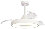 Lustra LED cu Ventilator si telecomanda COIN alb