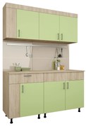 Set Bucatarie Reno, Stejar Sonoma/Verde, L 150 cm