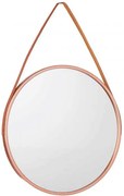 Oglinda de perete rotunda din bronz ROSEA, diametru 45cm