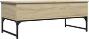 vidaXL Măsuță de cafea stejar sonoma 100x50x40 cm lemn prelucrat/metal