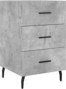 vidaXL Noptieră, gri beton, 40x40x66 cm, lemn compozit