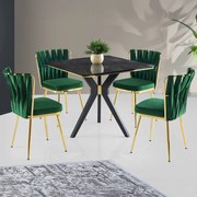 Masă de sufragerie Kare Ikon Black Gold