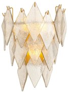 Aplica de perete LUX, Sticla Realizata Manual, Rhombus