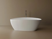 Cada baie freestanding ovala, compozit, 156 x 71 cm, Cast Marble Praga 1560x710 mm