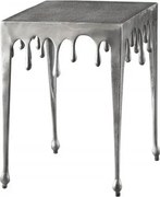 Masuta deosebita design picatura Liquid Line S 44cm, argintiu