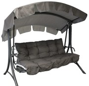 Balansoar de gradina cu functie pat, Diego, 208x126x173 cm, Structura otel, acoperis si perne incluse
