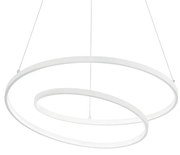 Lustra LED suspendata design modern circular OZ SP D80 ON-OFF BIANCO