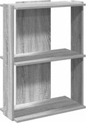 vidaXL Bibliotecă cu 3 etaje, gri Sonoma, 60x30x80 cm, lemn prelucrat
