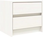 vidaXL Noptieră, alb, 40x31x35,5 cm, lemn masiv de pin