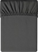 Cearsaf Jersey cu elastic 90x200 cm gri inchis