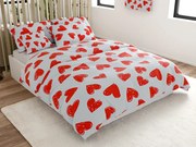 Lenjerie de pat din bumbac WARM HEART albastru deschis Dimensiune lenjerie de pat: 70 x 90 cm | 140 x 220 cm