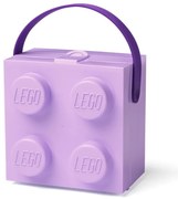 Cutie depozitare LEGO cu mâner, mov
