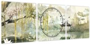 Tablou - Lac Chinezesc (cu ceas) (90x30 cm)