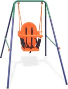 vidaXL Set de leagăn pentru copii mici cu ham de siguranță Portocaliu