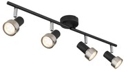 Spot Globo 57917-4N MASON 4xGU10/25W/230V negru/argintiu