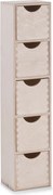 Container pentru mărunțișuri, 5 sertare, din lemn, 60x13x12 cm, ZELLER