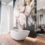 Cada de baie ovala freestanding Spatio Shine, acril, alb, 170 x 85 cm