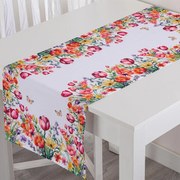 Traversă de masă cu imprimeu FLORI COLORATE 40 x 110 cm