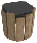 Set 3 măsuțe cafea Lorizolla (antracit + nuc). 1106450