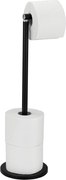 Suport pentru hârtie igienică cu mâner, Wenko, negru