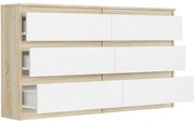 Comoda modernă R-140 - diferite variante de culori sonoma mix alb