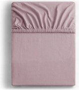 Cearceaf roz prăfuit din jerseu cu elastic 90x200 cm Amber – Restilo