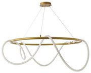 Lustra led cu telecomanda, Neo Gold 60 cm, 45w