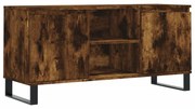 vidaXL Comodă TV, stejar fumuriu, 104x35x50 cm, lemn compozit