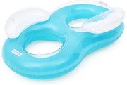 Colac dublu gonflabil Bestway cu mânere albastru,171 x 105 x 48 cm