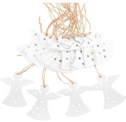 Ornamente de Crăciun 18 buc. din lemn 5 cm Angels – Dakls