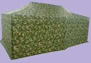 Pavilion de grădină  3x6m – din aluminiu, 4 pereţi laterali, Camuflaj
