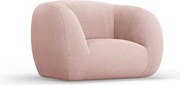 Fotoliu roz deschis cu tapițerie din stofă bouclé Essen – Cosmopolitan Design