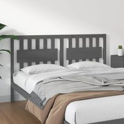 vidaXL Tăblie de pat, gri, 165,5x4x100 cm, lemn masiv de pin