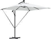 vidaXL Parasol banana cu brațe Nisipiu 249 x 249 x 250 cm