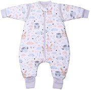 Sac de dormit copii din bumbac cu picioare si maneci detasabile 6-18 luni Kidizi Forest Friends, 1 tog