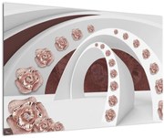 Tablou - Arcade 3D cu flori (90x60 cm)