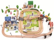 2Kids Toys - Set de tren Oraș și Sat, 200 piese