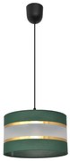 Lustră pe cablu HELEN 1xE27/60W/230V d. 25 cm verde/auriu