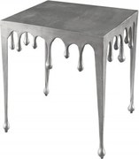 Masuta deosebita design picatura Liquid Line L 50cm, argintiu