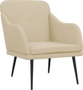 vidaXL Fotoliu, crem, 63x76x80 cm, textil