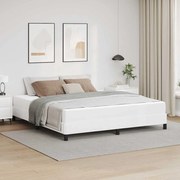 vidaXL Pat cu saltea Alb pur 180 x 200 cm Piele artificială