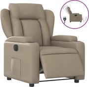 vidaXL Fotoliu rabatabil electric, cappuccino, piele ecologică