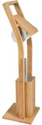 MSV Suport din bambus pentru hârtie igienică cuperie 16 x 29 x 70 cm