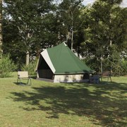 vidaXL Cort de familie Tipi Manual Verde și bej 400 x 346 x 250 cm